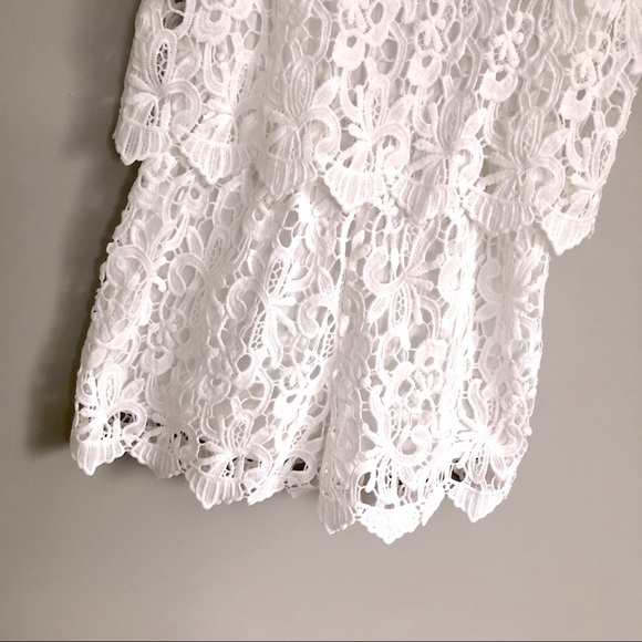 Romeo & Juliet Couture White Lace Romper - Picture 5 of 10